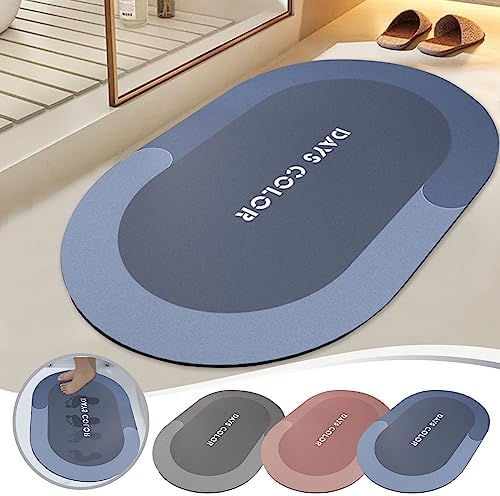 Vetitkima Diatomaceous Bath Mat, Super Absorbent Quick Dry, Rubber Backing Non Slip, Washable Bathroom Floor Mats, Shower Rug for in Front of Bathtub, Shower Room