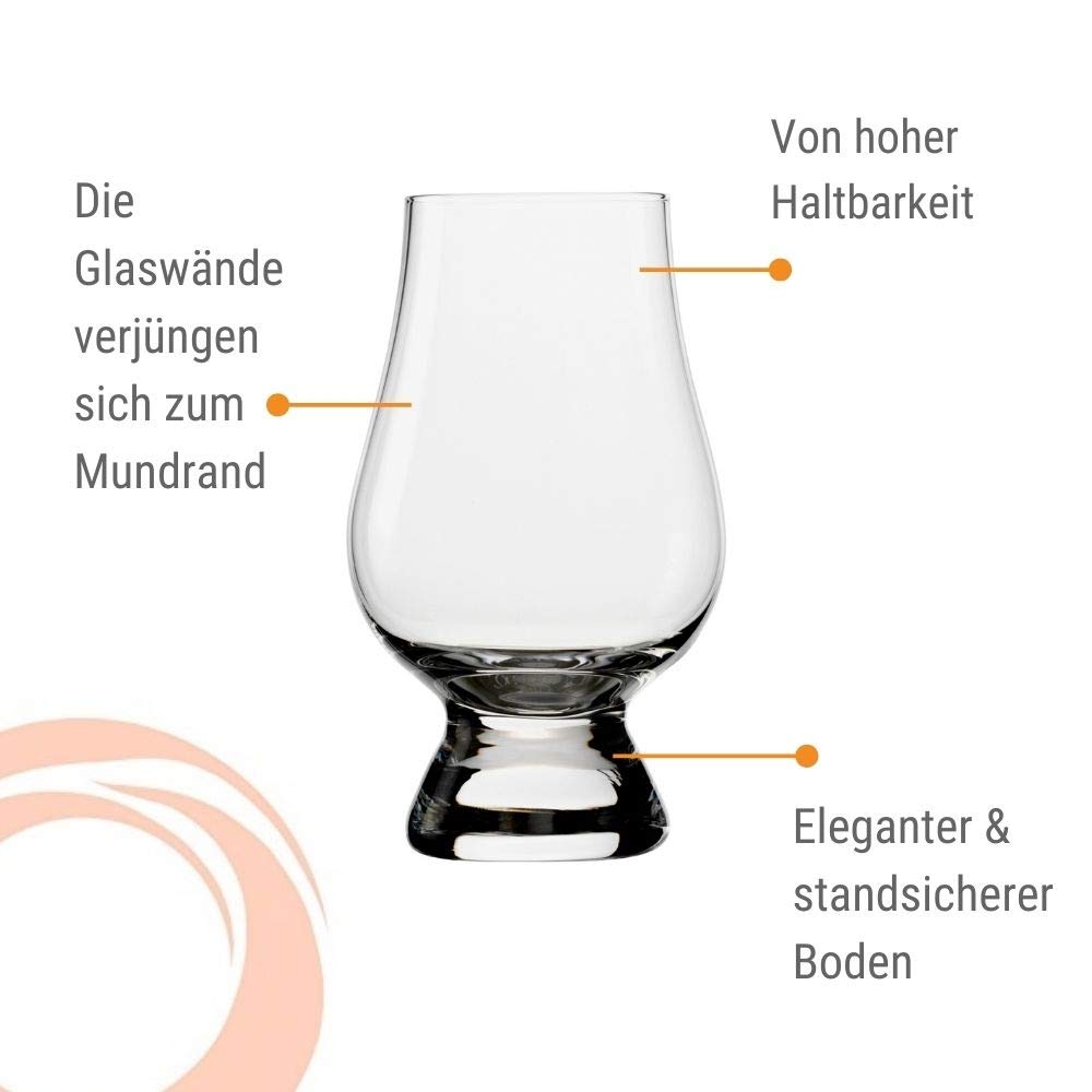 The Glencairn Glas Whiskey Gläser 4er Set/Whisky Glas mit 190 ml Fassungsvermögen/edle Gläser aus hochwertigem Kristallglas/Whisky Gläser Set spülmaschinentauglich