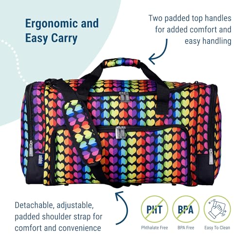 Image of Wildkin Kids Weekender Duffel Bag - Carry-On Size for School, Travel, & Sleepovers