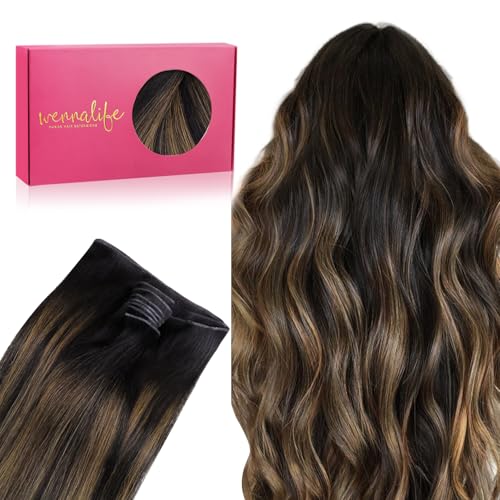 WENNALIFE Sew In Human Hair Genius Weft Extensions Remy Invisible PU Weft