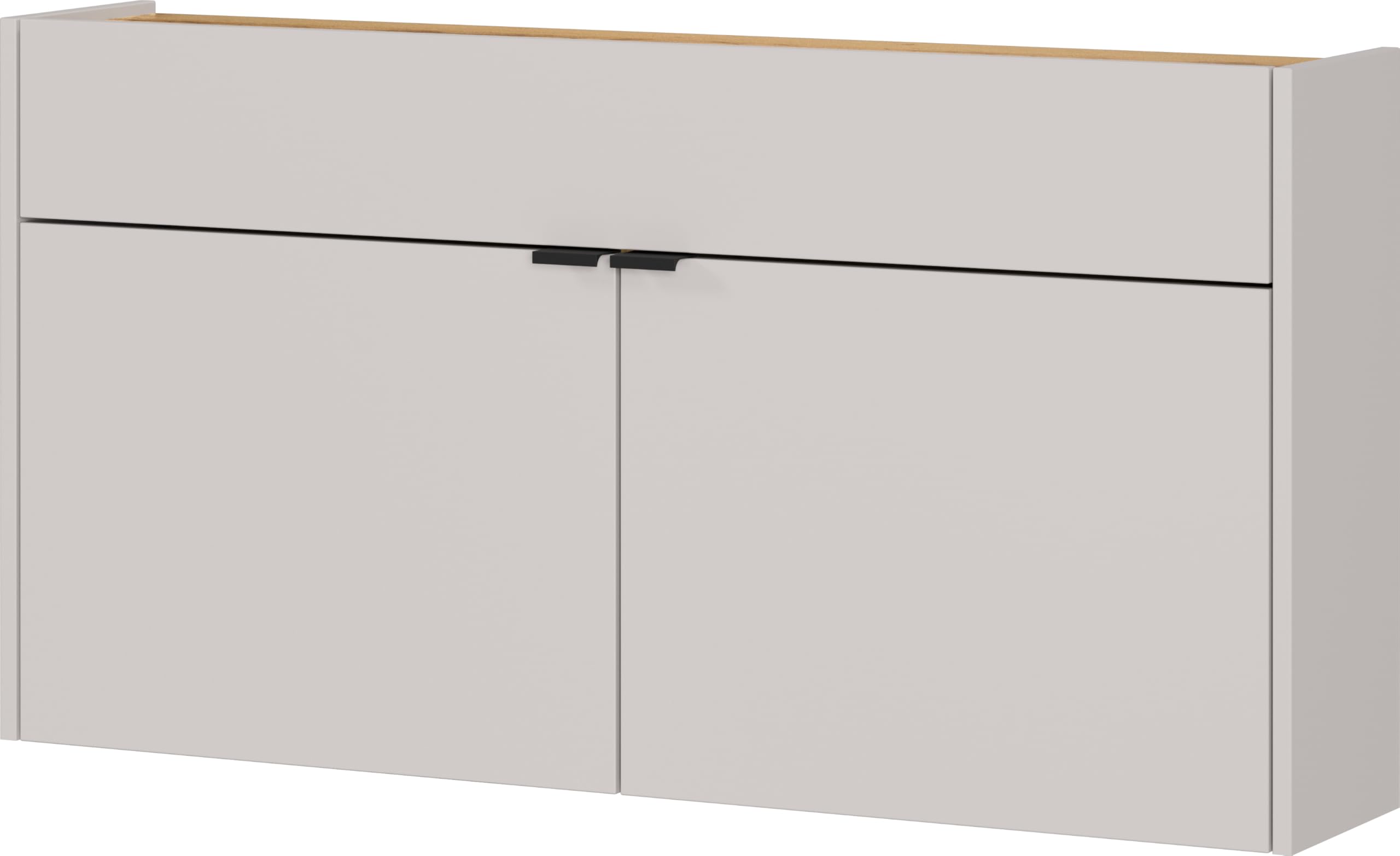 Germania Schuhschrank 1398-605 GW-Ameca, in Kaschmir/Navarra-Eiche, geringe Tiefe - ideal für schmale Flure, 110 x 57 x 22 cm (BxHxT)