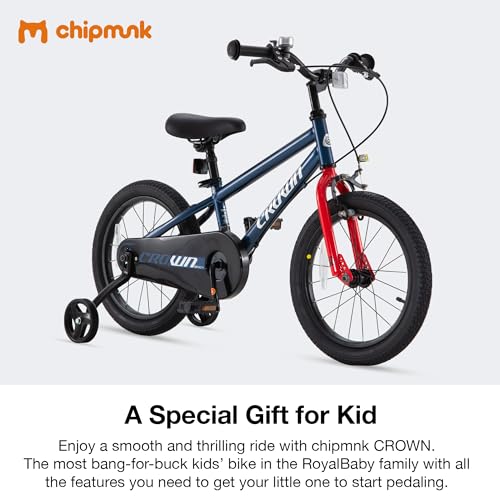 Image of Chipmunk Kids Bike 12 14 16 18 Inch Bicycle with Training Wheels Beginners Boys Girls Ages 3-10 Years Multiple Colors