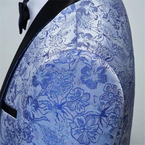 Mens Wedding Three Piece Suit Slim Fit Blazer Vest Pants Set for Groom Business Formal Outfit4