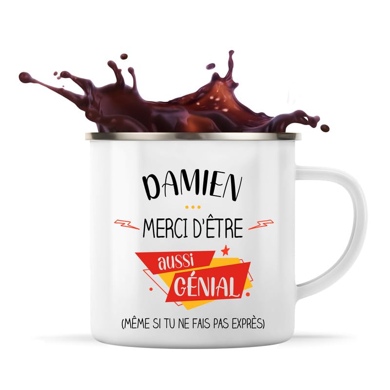 Tasse Caroline Une Super Collègue 360 Ml | Mug Émaillé Métallique