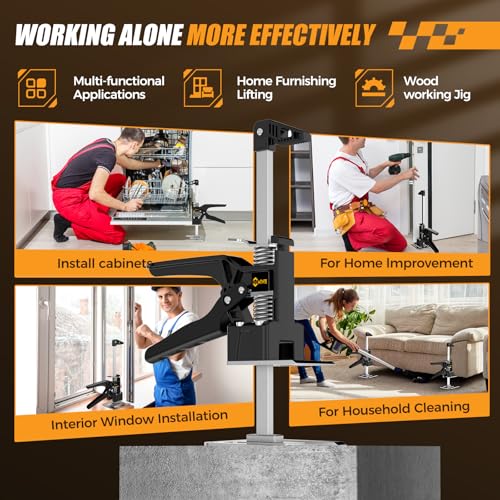 Pacote com 2 alças de economia de mão de obra, macaco de construção de 38 cm, localizador de azulejo