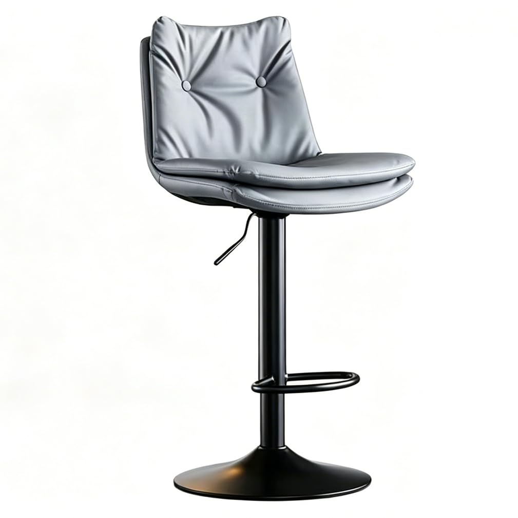 Tabouret de bar pour îlot de cuisine moderne | Lot de 2 sièges rembourrés en simili cuir