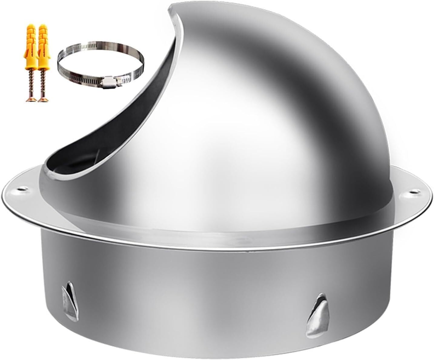 JvFbjLF 304 Stainless Steel Vent Household Exterior Wall Exhaust Vent Hood Wall Exhaust Vent
