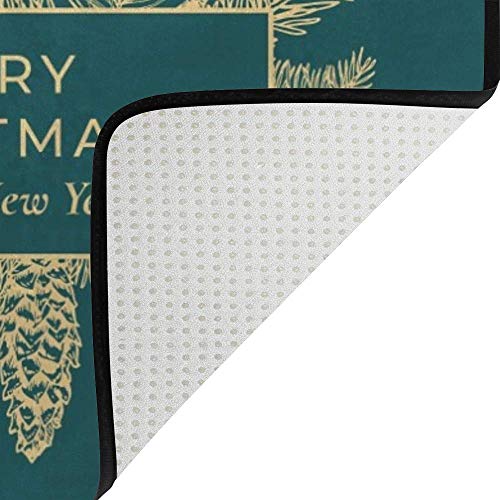 Tapis de sol Merry Christmas abstrait au design botanique chic - 5