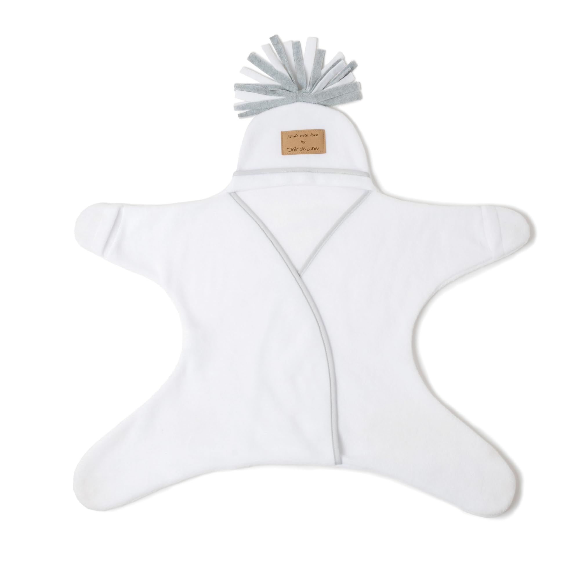 Couverture polaire bébé Clair de Lune Star blanc en tissu ultra-doux premium