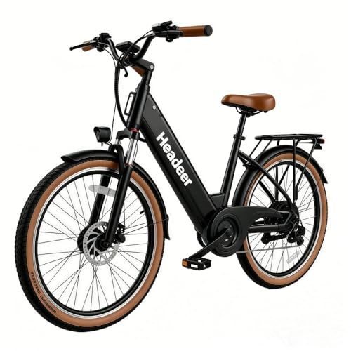 Bicicleta eléctrica para adultos de 26 pulgadas, batería extraíble de alta capacidad de 48 V y 11,5 Ah, modo de conducción dual (pedaleo asistido + modo solo eléctrico), autonomía de 80-100 km