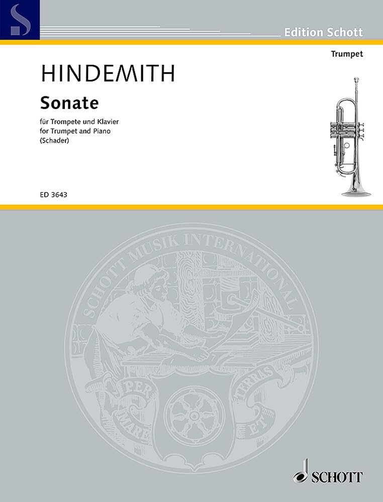 Sonate pour trompette et piano de Paul Hindemith - Partition Urtext par Luitgard Schader