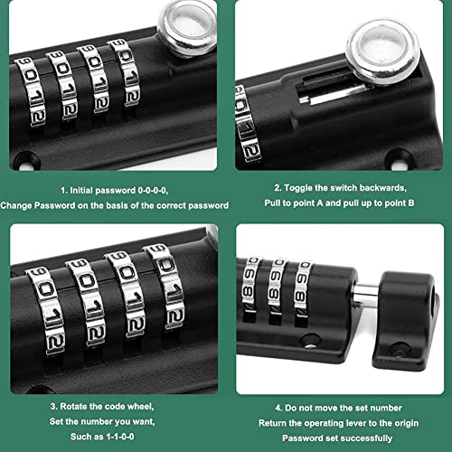 Serrure de porte à boulon combiné pour sécuriser le jardin