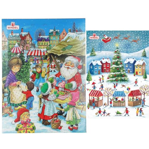 Adventskalender 2025 mit Schokolade [1 Kalender] Klassisch für...