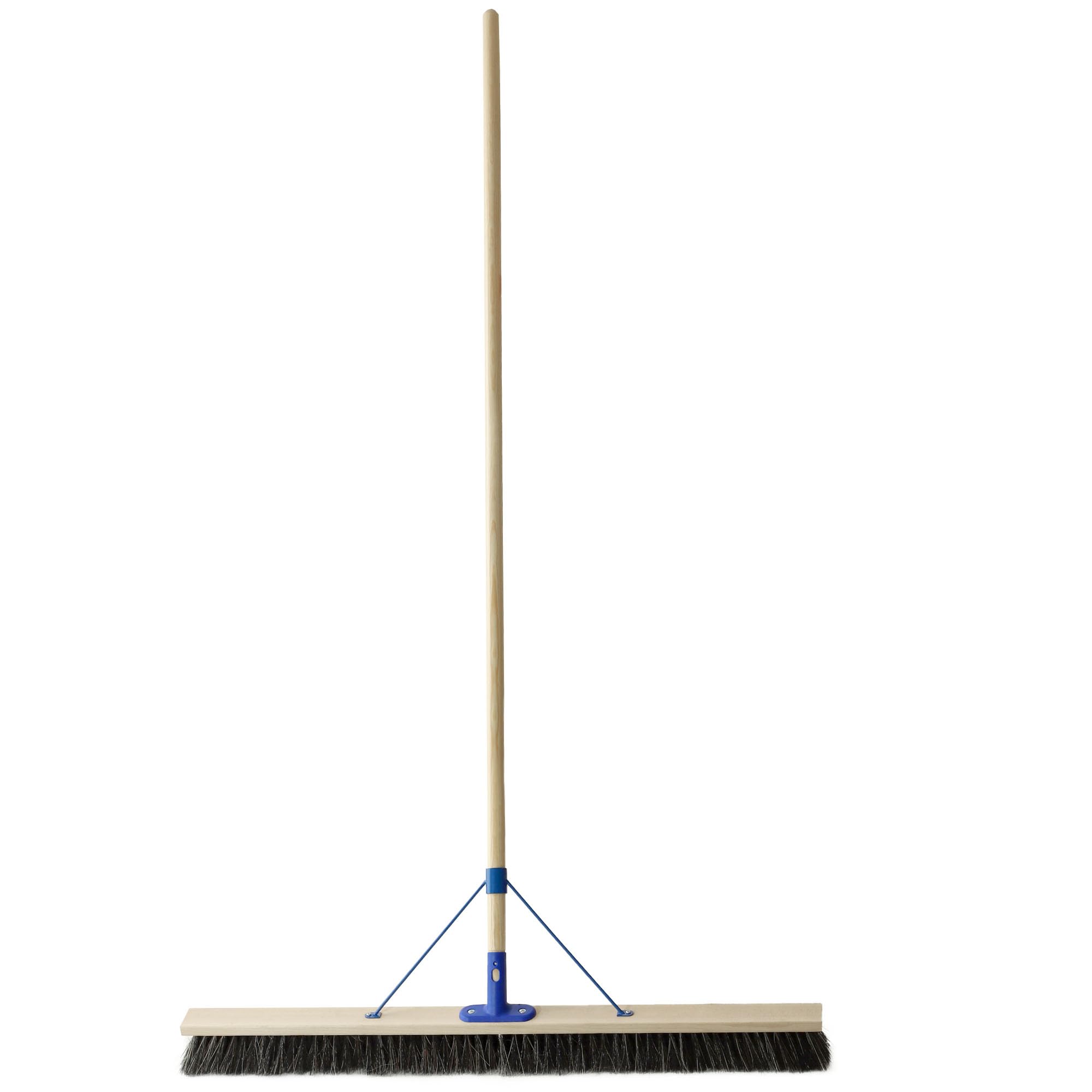 KADAX Balai de Rue Avec Long Manche en Bois, Large et Robuste, Brosse à Récurer Industrielle Pour Sol et Cour (100 cm)