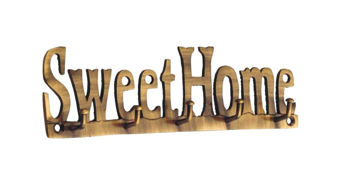 YES I CAN Designer SweetHome Brass Key Holder