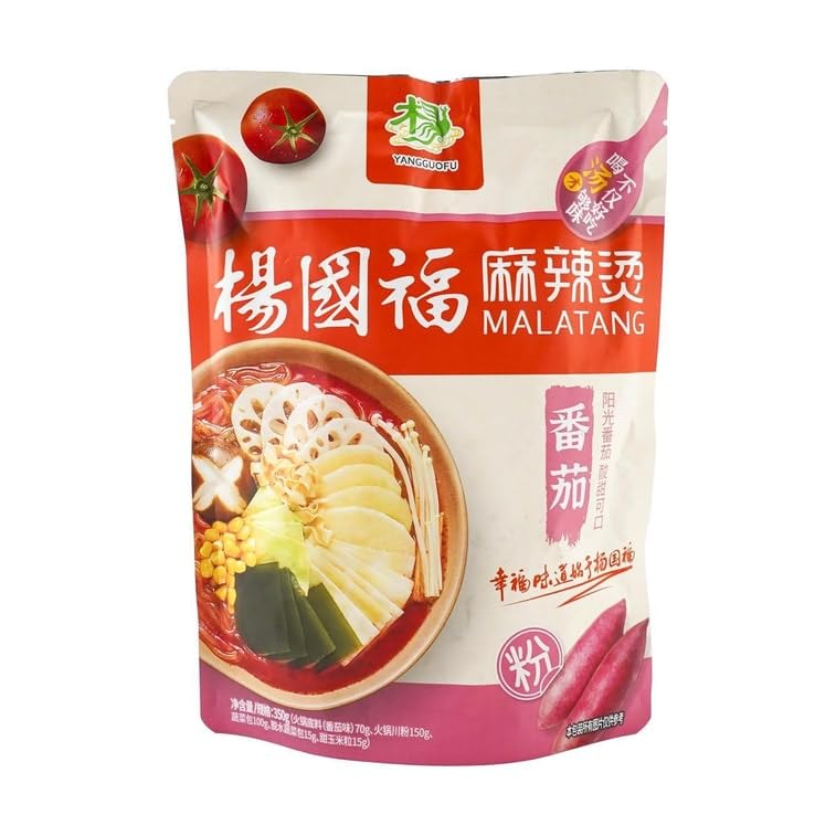 Vegan Spicy Hot Pot Tomato Noodles, Malatang Flavor, Mildly Spicy and Fresh, Ideal for Snacks, 360G '杨国福麻辣烫番茄粉 微辣鲜香