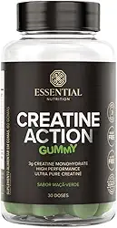 Creatine Action Gummy Maçã Verde Essential Nutrition 60 Gomas