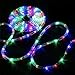Bebrant LED Rope Lights Battery Operated String Lights-40Ft 120 LEDs 8 Modes Outdoor Waterproof Fairy Lights Dimmable/Timer with Remote for Camping Party Garden Holiday Decoration(Multi-Color)