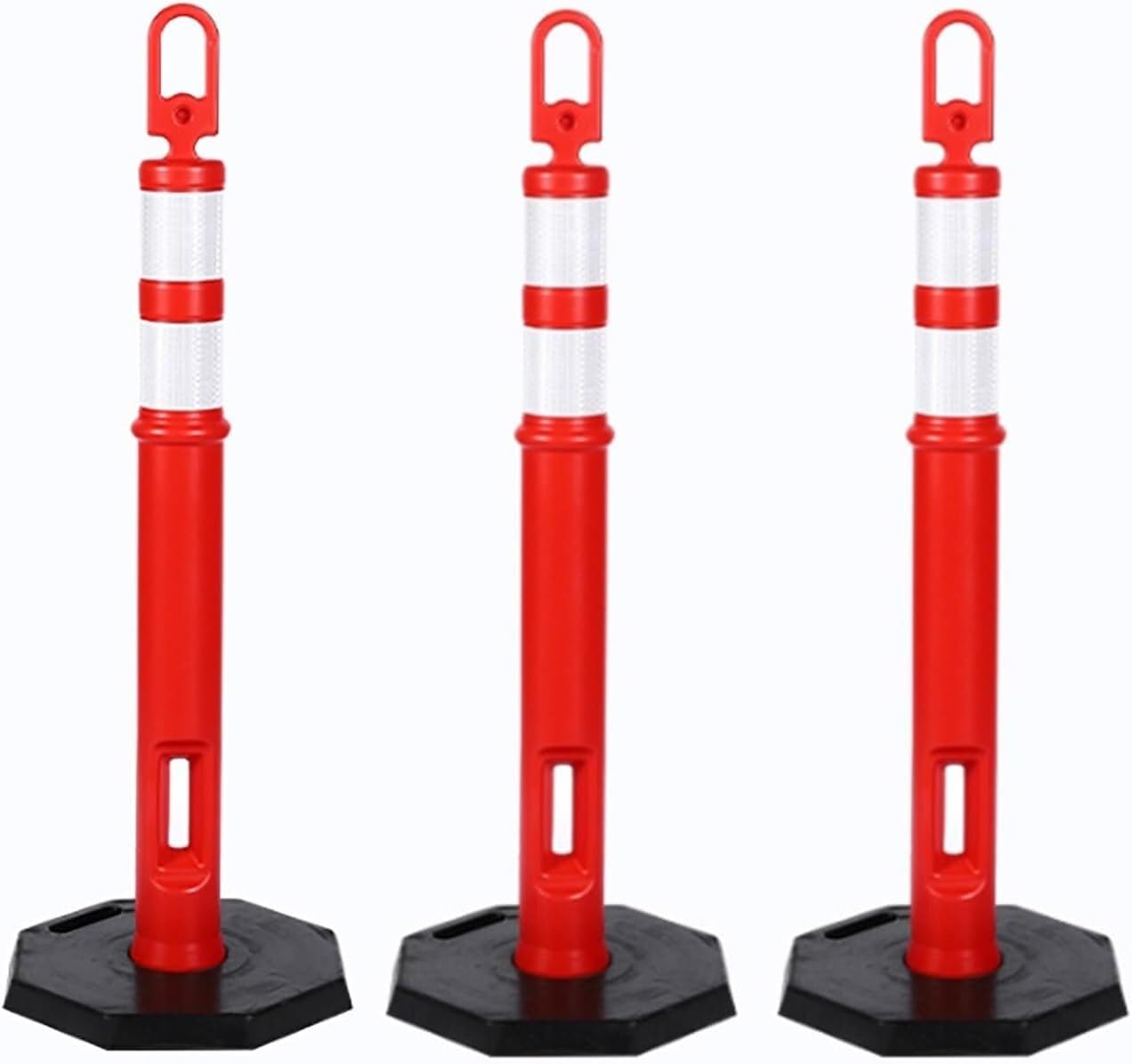 Aioneer Parking Post Construction Cone Street Stanchion Pe Warning Post Safety Cones,Flexible Guardrail Traffic Facilities Security Traffic Control Bollards,Barrier Fencing Stron
