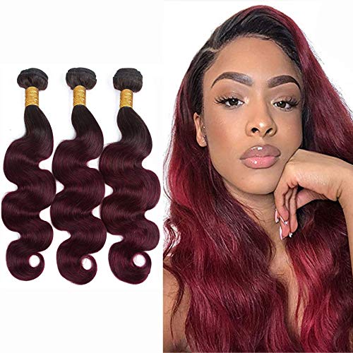 Ombre Hair Extensions Brazilian Remy Bundles Straight Weave Bundles Brazilian Hair Bundles Hair Weft 1b99j Brazilian Hair Original Brazilian Hair Remy Human Hair Bundles 16 18 20 Inch