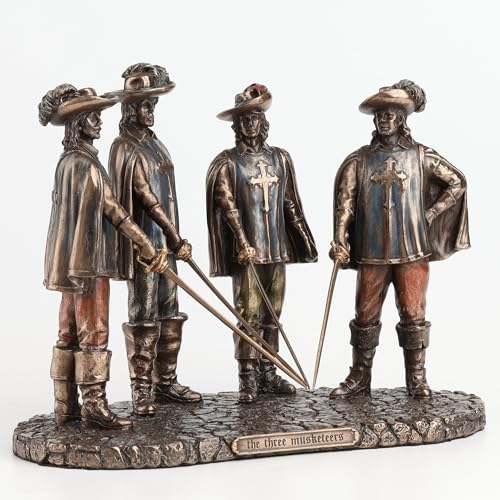 Estatua de resina con acabado bronce de Los Tres Mosqueteros miniatura 2