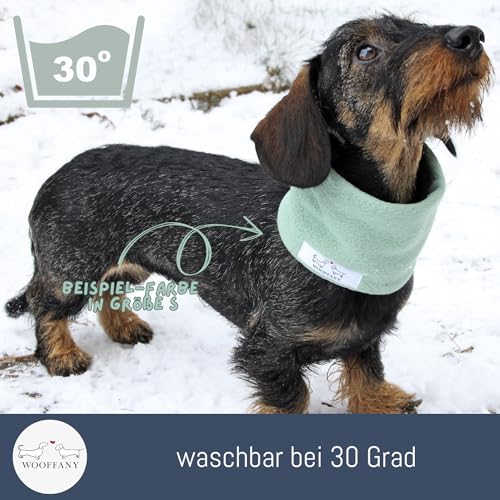 WOOFFANY Loop-Schal Design Sarah - 100% Baumwollfleece - waschbar bei 30° - für kleine Hunde bis mittelgroße Hunderassen - Handgefertigt in Deutschland