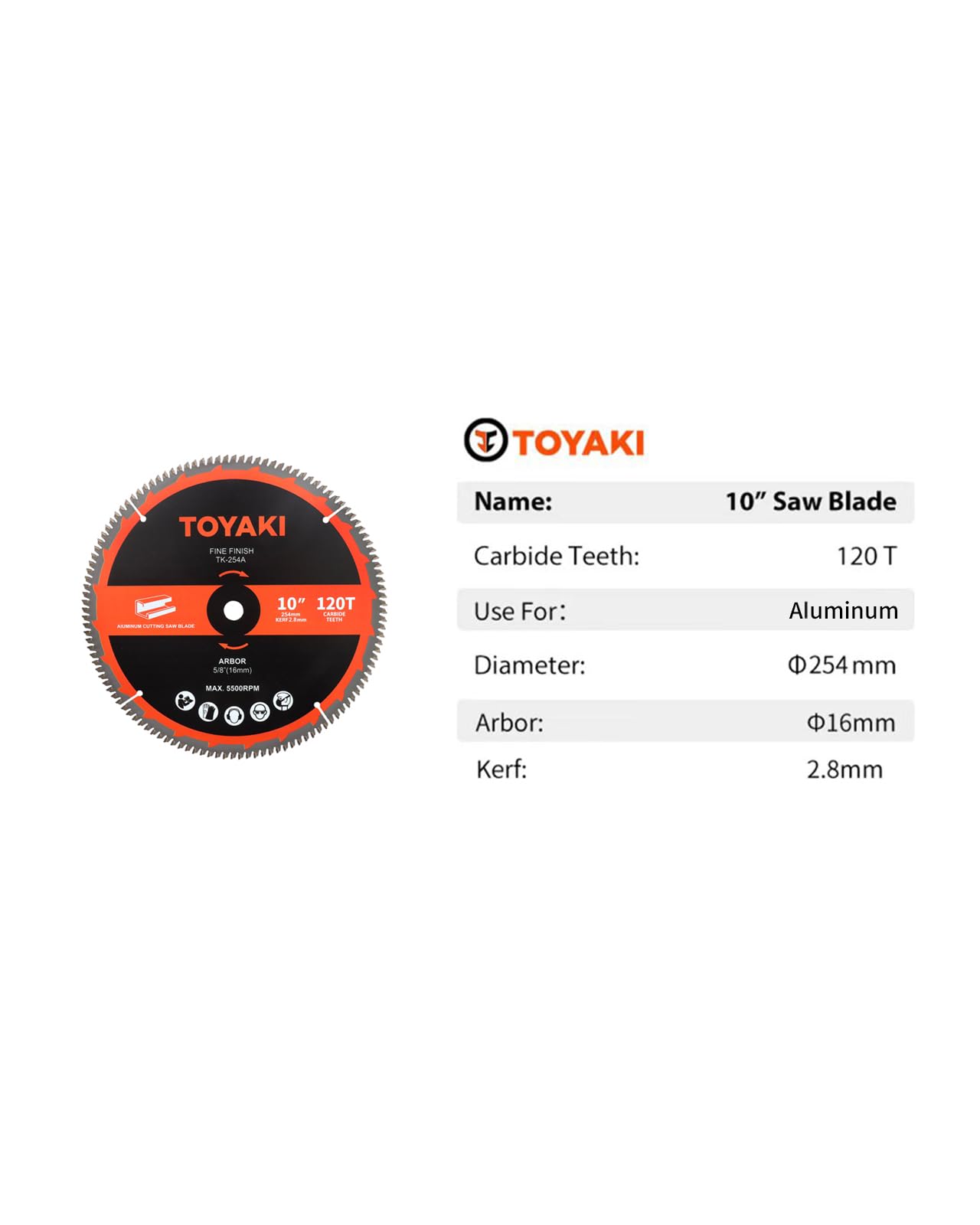 10" Miter Saw Blade - Aluminum & Metal Cutting -3