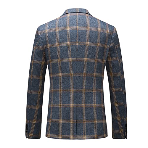 Mens Plaid Blazer Sports Coat Casual Slim Fit Checkered Blazer for Men Wedding3