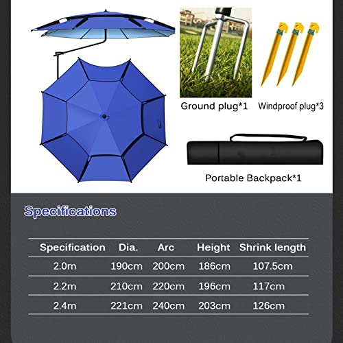 Parasol for plage et camping pour un ombrage extérieur confortable