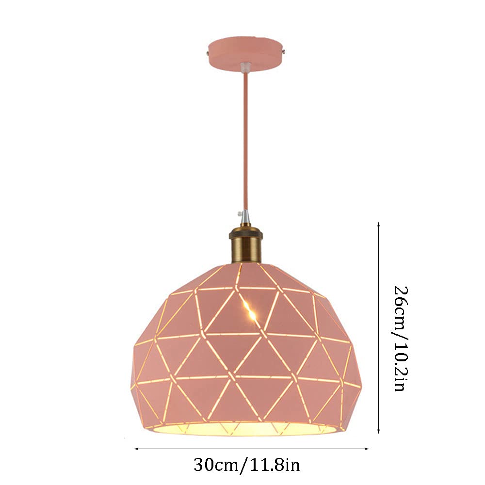 Półokrągła metalowa lampa wisząca, uchwyt lampy, pojedyncza głowica lampa wisząca sufitowa, oprawa oświetleniowa do dekoracji sypialni i baru