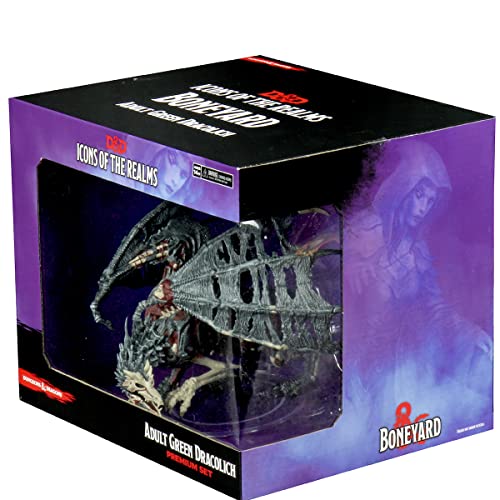 WizKids Adult Green Dracolich - Boneyard DandD Icons of Realms Gargantuan Mini – Bild 5