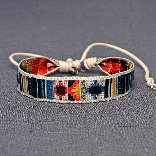 Embroidered Bohemian Ethnic Retro Simple Casual Bracelet Ribbon Braided Bracelet2