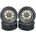 14 Inch Matte Bronze Fusion Golf Cart Wheels & Tires Set of 4, 23x10-14 All Terrain Tires Use, DOT Certified Golf Cart Wheels Compatible with EZGO, Club Car, YMH, 5 or 6