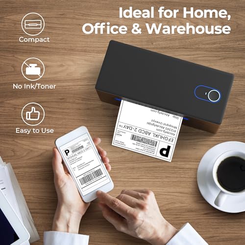 Image of Nelko Bluetooth Thermal Shipping Label Printer, 4x6 Label Printer for Shipping