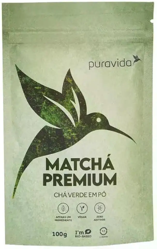 Matchá Premium Chá Vegano 100g em Pó - Puravida