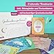 Ideenverlag HAMBURG Gedankengalerie® – Achtsamkeits-Set mit 12/24 Affirmationskarten & Trockenblumen | Edler Holzaufsteller aus Eiche – Handgemacht in Deutschland – Frauen Geschenk & Deko für Frauen