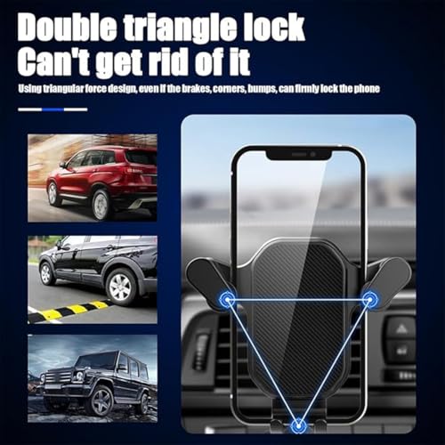 Image of MAPPERZ Car Phone Holder, Air Vent Mount with Automatic Clamping, Anti-Slip Shockproof Mobile Stand Compatible Adjustable with All Smartphones