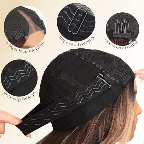 Image of AISI HAIR 【Beginner Friendly Wigs Mixed Blonde Wig for Women, Long Wavy Lace Hairline Blond Wig,Synthetic Blonde Wigs for Daily Party