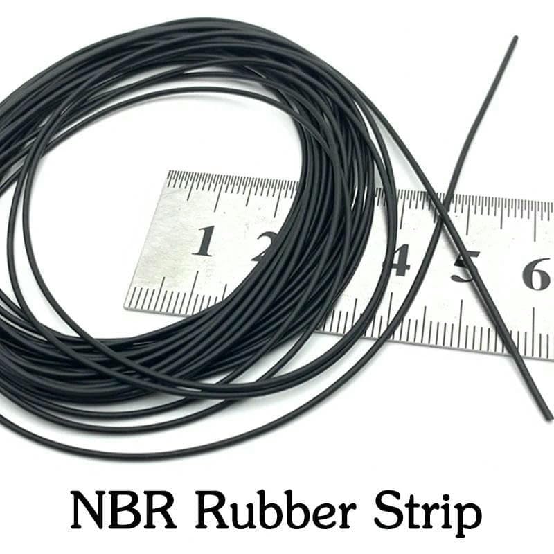 2/5/10M Dia 0,8 1,5 1,8 2 2,5 3 4 5 5,3 6 mm Striscia di tenuta nera solida in gomma nitrilica resistente all'olio Striscia rotonda Striscia-OD 6,5 mm