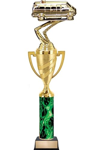 Crown Awards Personalized Van Trophy, 13.75" Van Trophy Prize, Personalize with Free Engraving
