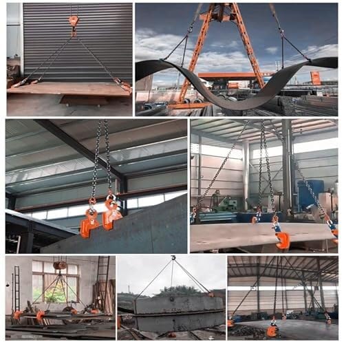 Hebeklemme Hochleistungs-Vertikalplattenklemme, 1-20 Tonnen maximale Traglast for Heben von Stahlplatten, ideal for den Transport von Stahlplatten(10T)