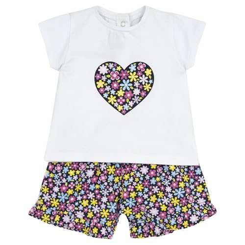 Chicco, Completo Neonata con T-shirt e Pantaloncini, Abbigliamento Bambina, Designed in Italy