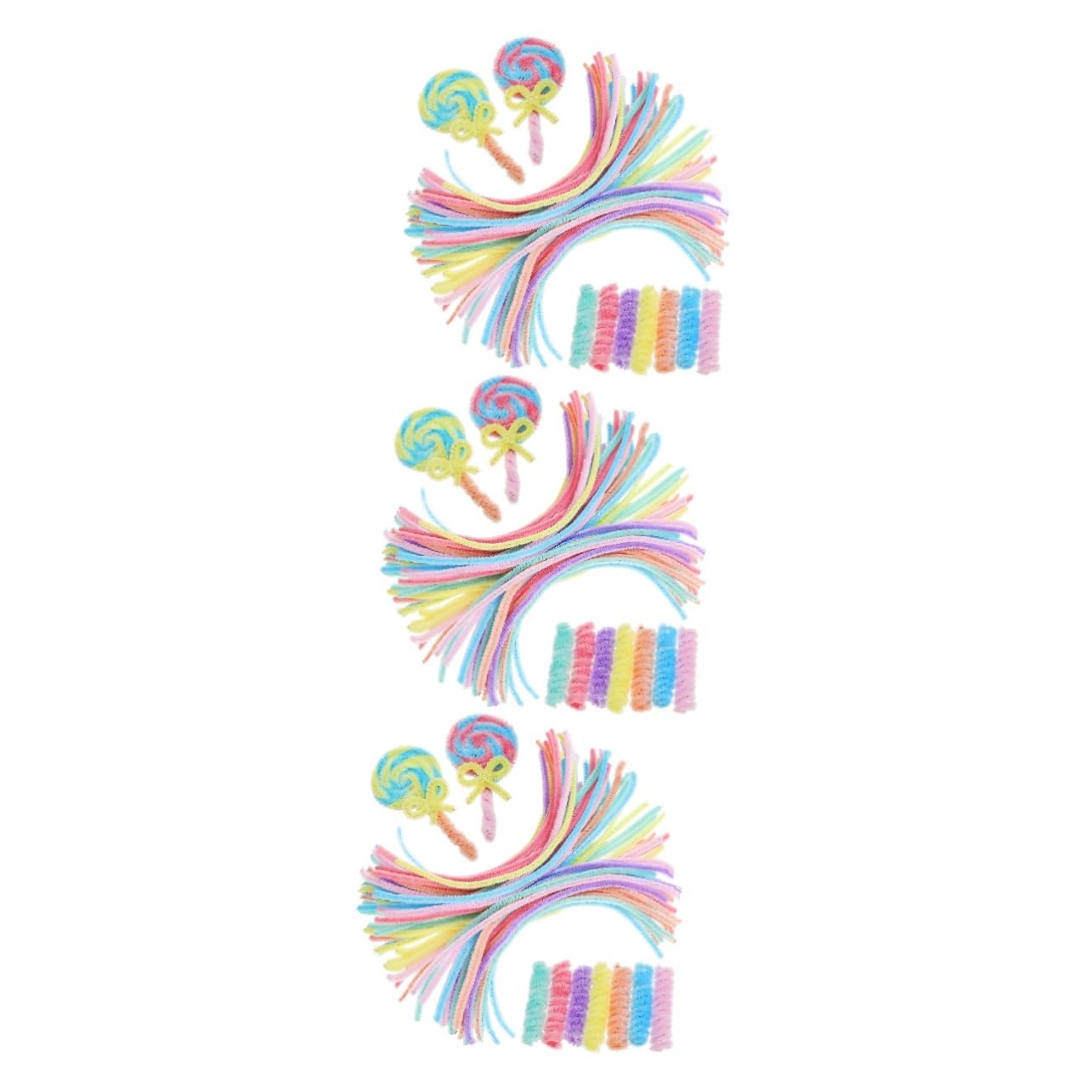 Uonlytech 5 Set Rotante Superiore Verde Pastello Colore Colorato Bricolage Steli Blu Scovolini Artigianali in Ciniglia Kit Artigianale Scovolini Peluche 300 Pezzi * 5