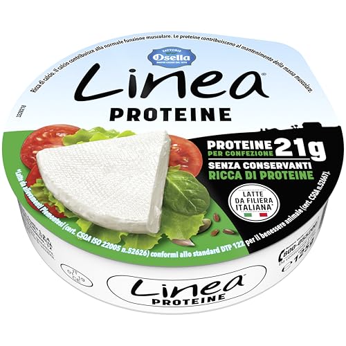 Fattorie Osella, Linea Proteine, Formaggio Fresco Primosale, Ricco di Proteine con Latte Italiano, senza Conservanti, Ricco di Calcio, adatto ai Vegetariani, 125g