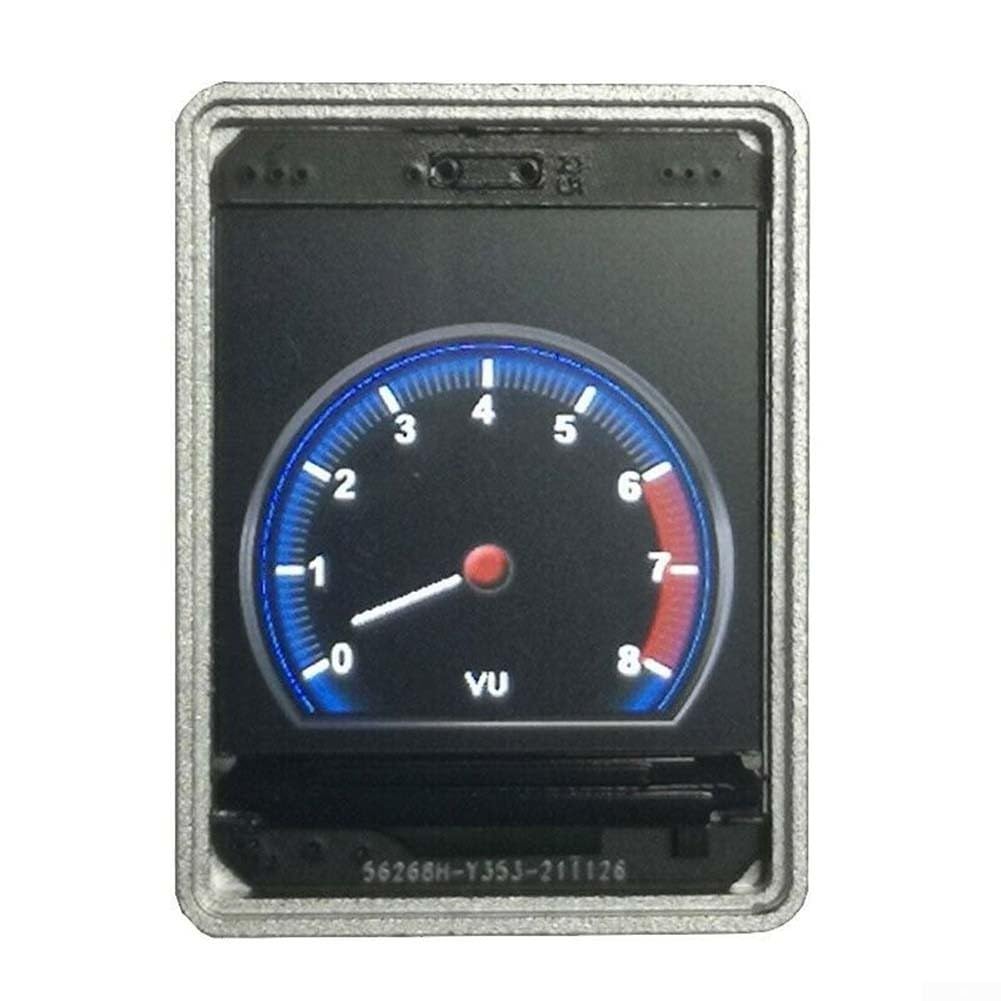 Zoegneer 3,3 cm (1,3 Zoll) Sprachgesteuertes Multi-Modus-Analog-Musik-Audio-Pegel-VU-Messgerät mit hochfestem Gehäuse aus Aluminiumlegierung, HD-Display, GPS-Zeitsynchronisation für Auto Centra