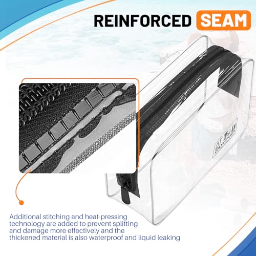 EASYFUN Toiletry Bag 2pcs TSA Approved Travel Clear Toiletry Bag for Men and Women Travel Accessories Quart Size Toiletries Cosmetic Pouch Makeup Bags4