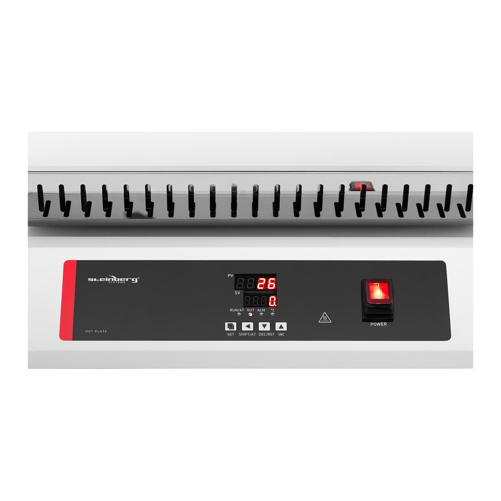 Steinberg Systems SBS-HPL-45 Heizplatte Labor 45 x 35 cm bis 350 °C 30 kg 1380 W Biologie, Chemie, Laboratorien, Industrie oder Universitäten LED-Anzeige regelbare Laborheizplatte