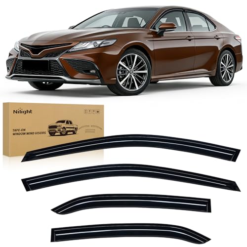 Image of Nilight Tape-On Window Visors for Toyota Camry 2018-2024, 4PCS