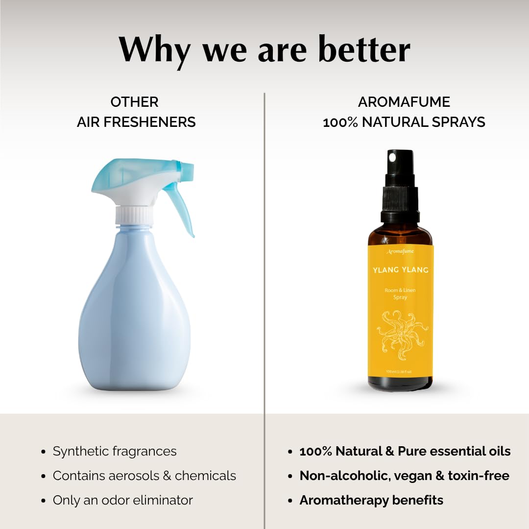 Ylang Ylang Air Freshener Spray for Room, Linen & Pillow 100ml by Aromafume 4