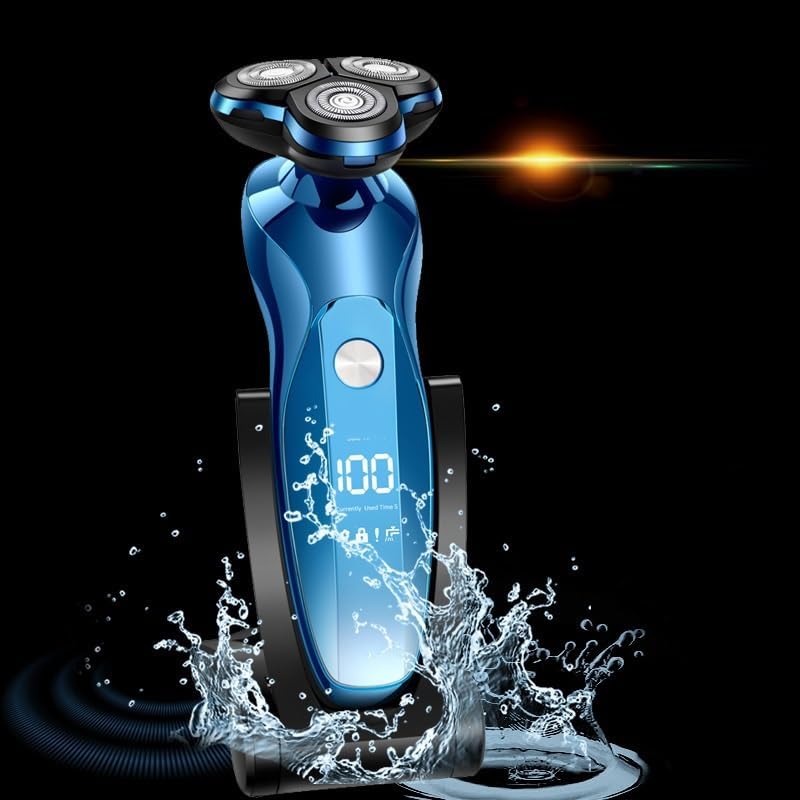 Head Shaver for Men, Electric Shaver Rotary Shaver Electric Razor Beard Trimmer Rechargeable Hair Cutting Shaving Machine Clipper for Men Waterproof (Color : ZN3013-2 with LCD)